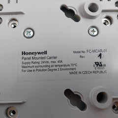 Honeywell Fc-mcar-01 Mounting Plate Rack Panel 24Vdc Max 40A Rev 1