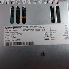 Honeywell Fc-psu-240516 Vero Power Supply Module V1.1 Psu-240516 20-32Vdc 5.2 A