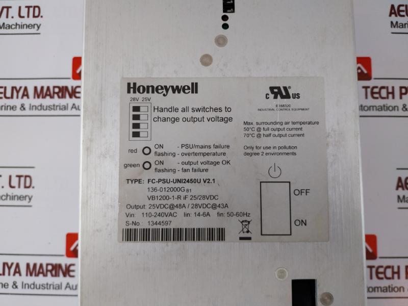 Honeywell Fc-psu-uni2450U V2.1 Power Supply Fc-psu-unf2450U Fs-psu-uni2450U