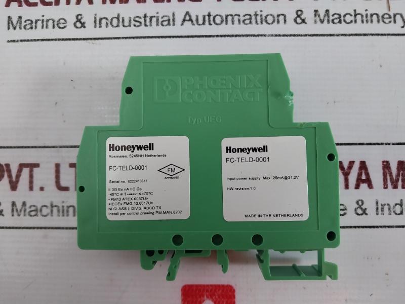 Honeywell Fc-teld-0001 Temperature Transmitter Max.25Ma @ 31.2V