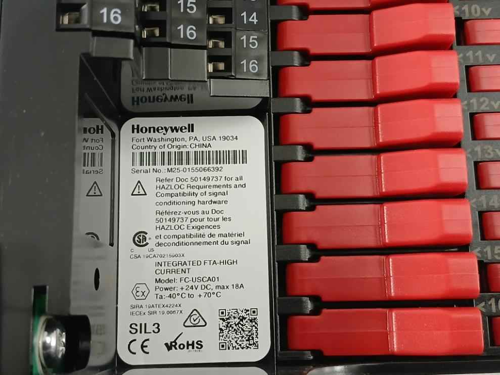 Honeywell Fc-usca01 Usc High Current Assembly 24v Dc/max 18a