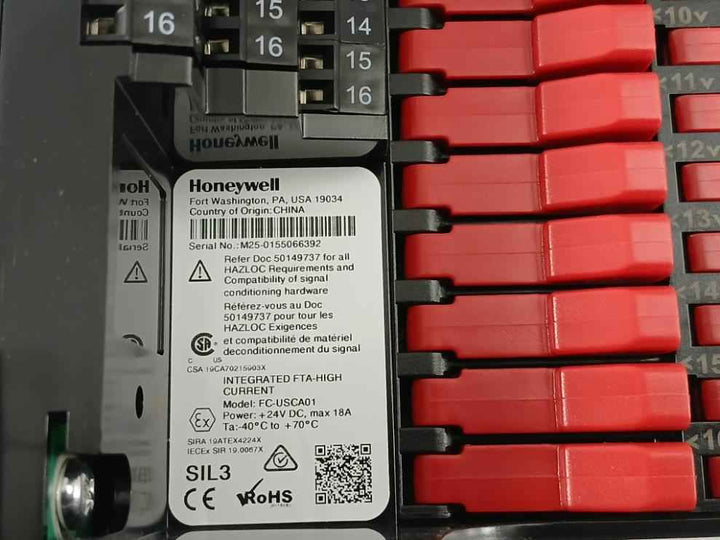 Honeywell Fc-usca01 Usc High Current Assembly 24v Dc/max 18a