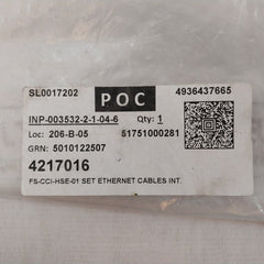 Honeywell Fs-cci-hse-01 Amp Ethernet Cable Set 51751000281