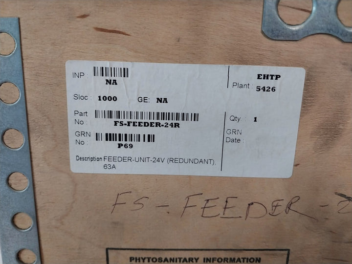 Honeywell Fs-sif-24 Feeder Unit Rev 1.0 E168320 24Vdc 6192710187 63A