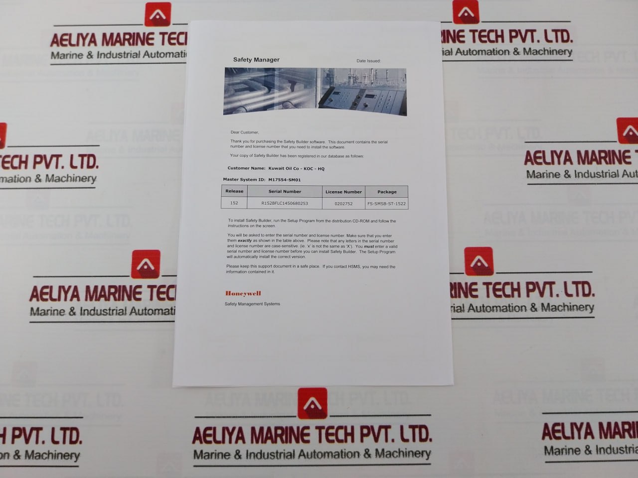 Honeywell Fs-smsb-1522Cd-n Safety Builder + User Doc Software Cd Kit