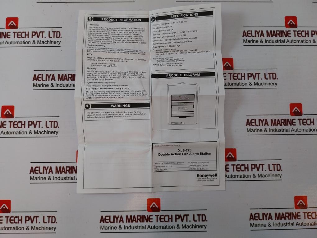 Honeywell H-1 Bus For Network Rack System &nbsp;