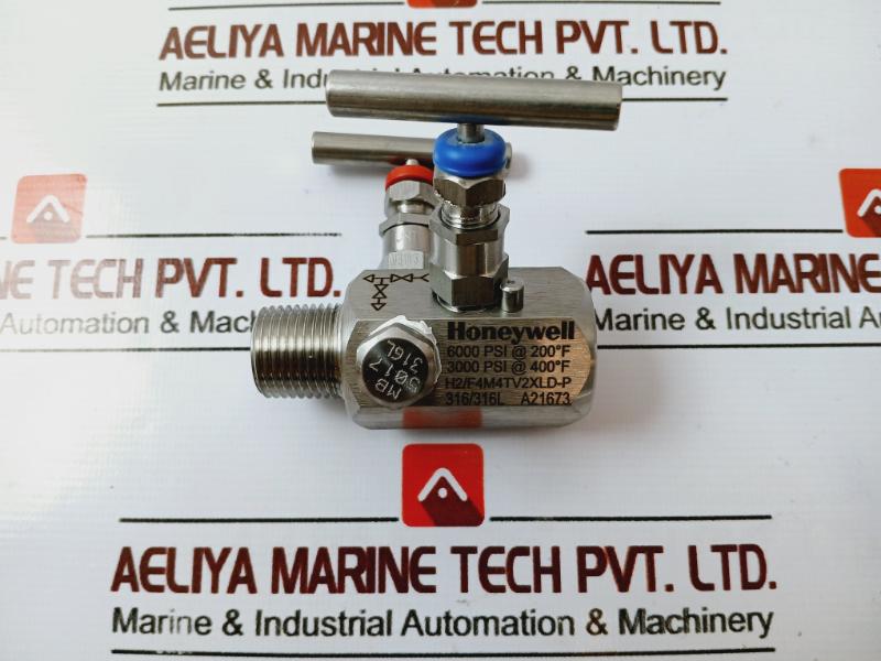 Honeywell H2/F4M4Tv2Xld-p Single Block And Bleed Ball Valve 6000 Psi @ 200˚F 3000 Psi @ 400˚F 50128307-501