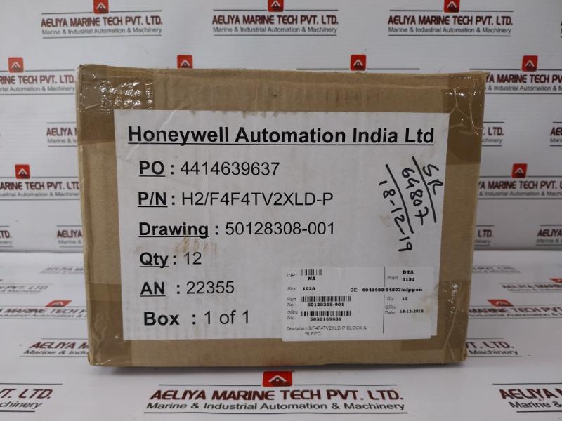 Honeywell H2/f4f4tv2xld-p Block & Bleed Needle Valve 50128308-001