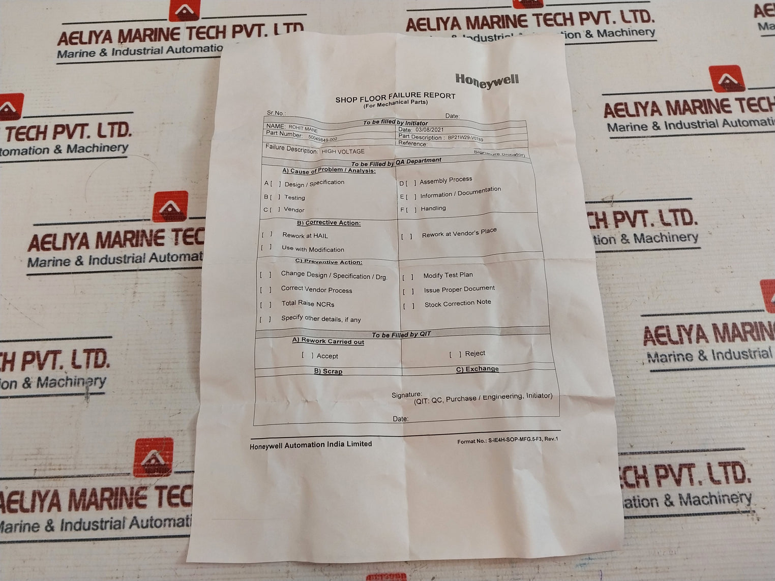 Honeywell Hnwg50049849-002 / Hnwg-50049850-001 Hart Temperature Transmitter