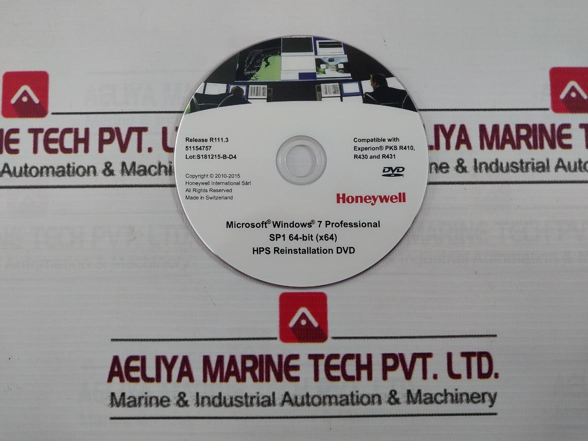 Honeywell Hps Reinstallation Dvd 51154757