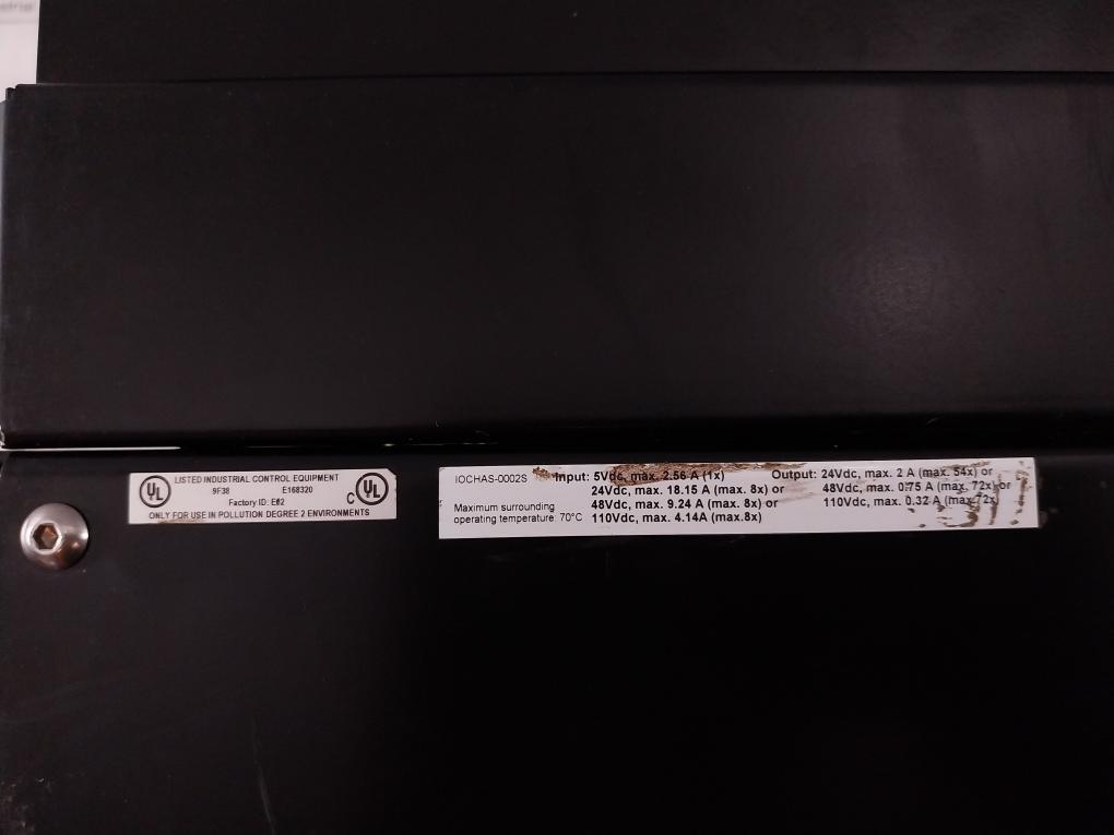 Honeywell Iochas-0002S Chassis For Non-redundant Io Modules 5-110Vdc