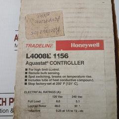 Honeywell Controller Manual Reset 120/240Vac L4008E 1156