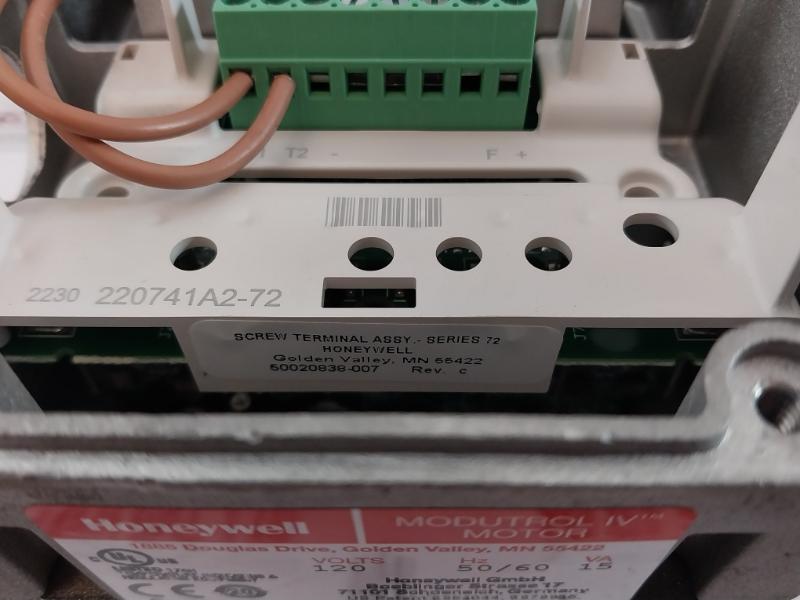 Honeywell M7284A1004 Modutrol Iv Motor Rev G 15 Va 120V 50/60Hz Series 72