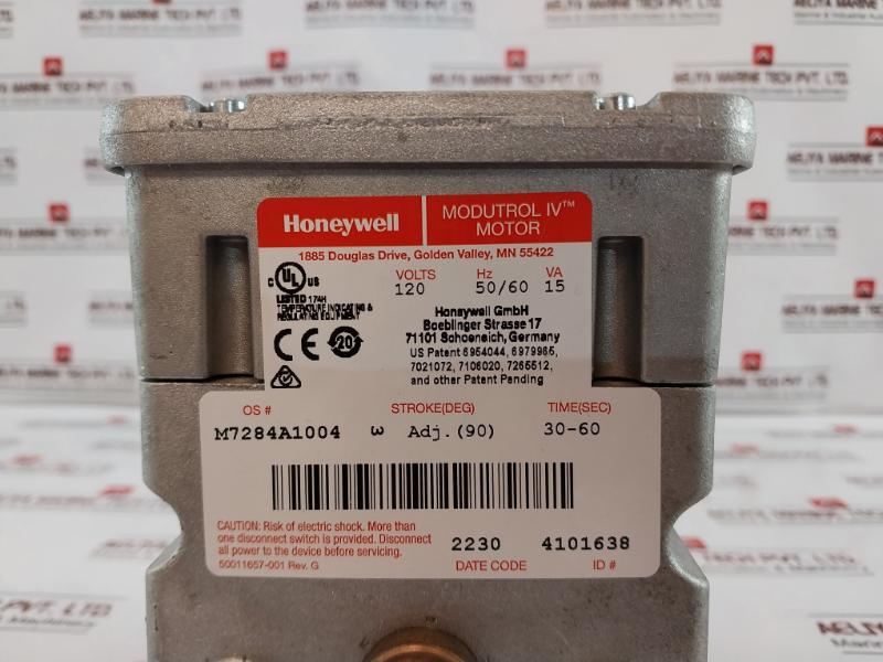 Honeywell M7284A1004 Modutrol Iv Motor Rev G 15 Va 120V 50/60Hz Series 72
