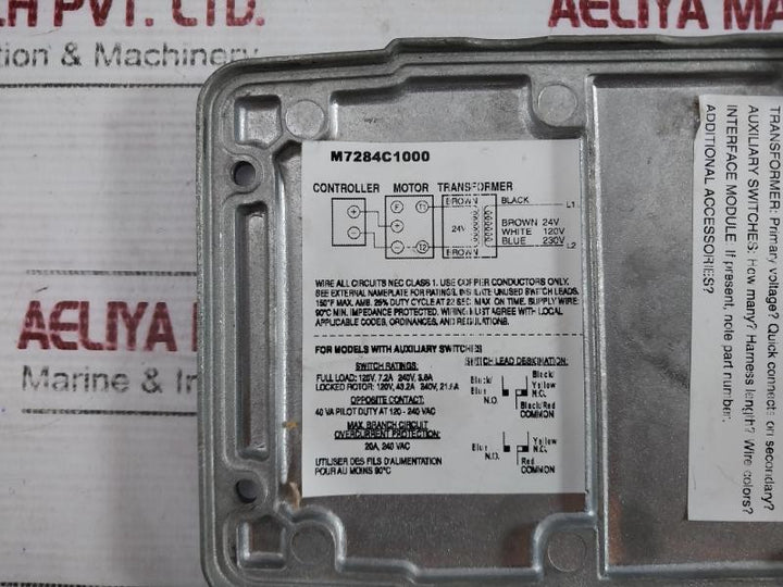 Honeywell M7284c1000 Modutrol Iv Motor 120v Rev G 9a 10b 11c