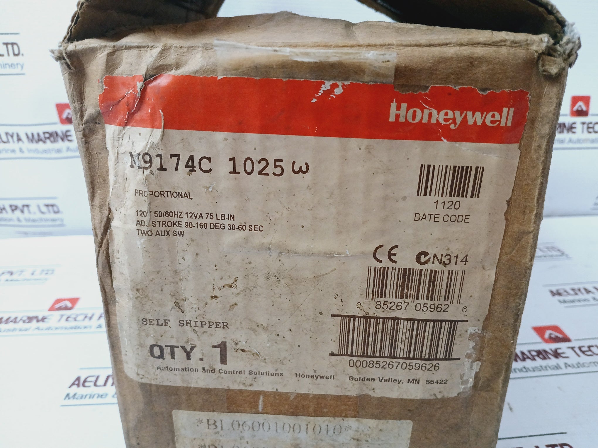 Honeywell M9174C1025/U Modutrol Iv Motor 30-60Sec 120V 50/60Hz 12Va