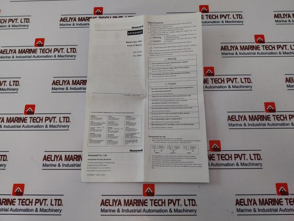 Honeywell Masterlogic-100R G3L-rbra Plc Fdnet I/F Module 10110000114 V5.0
