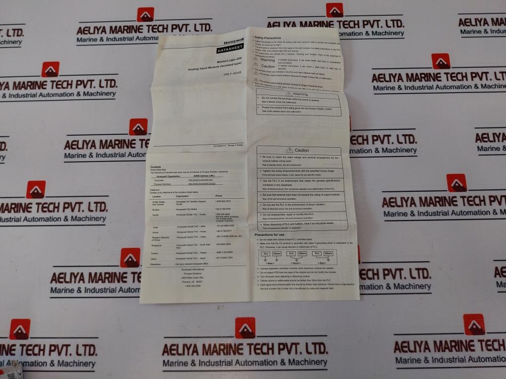 Honeywell Masterlogic-200 2Mlf-ad4S-cc Plc Analog Input Module 0-20Ma