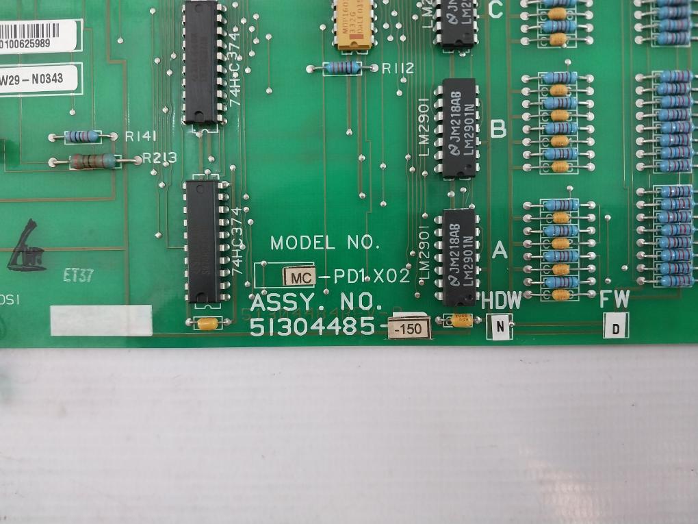 Honeywell Mc-pd1X02 Digital Input Module 51304485-150 D1 94V-0 Rev: B 0100625989