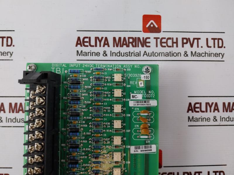 Honeywell Mc-tdid72 Digital Input 24vdc Termination Rev: A 51303928-150