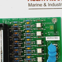 Honeywell Mc-tdid72 Digital Input 51303928-150 Rev F 51303927 24Vdc, D-10158-142