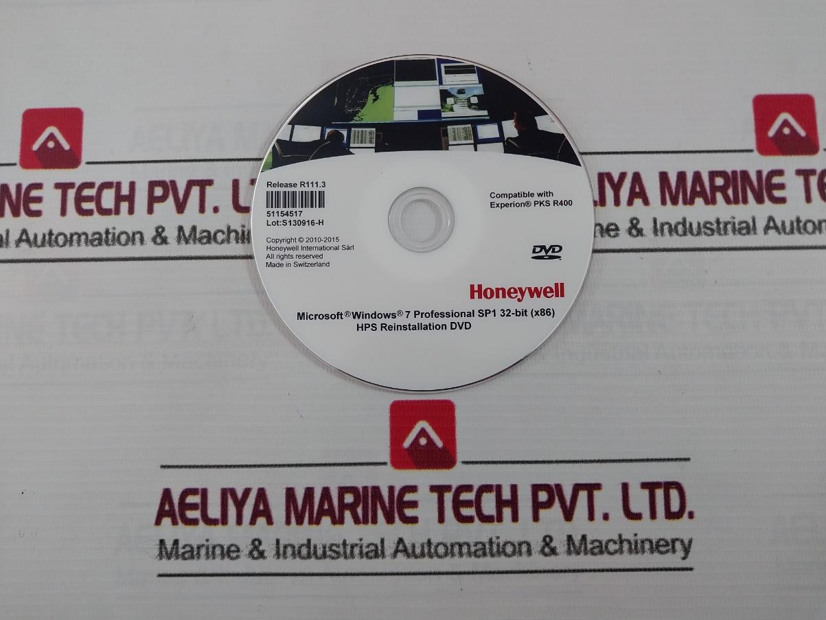 Honeywell Microsoft Windows 7 Professional Sp1 32-bit (X64) Reinstallation Dvd