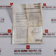 Honeywell Mp909E 1463 1 Pneumatic Damper Actuator 5-10 Psi