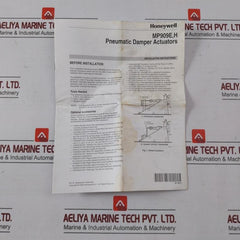 Honeywell Mp909E 1463 1 Pneumatic Damper Actuator Rev 4