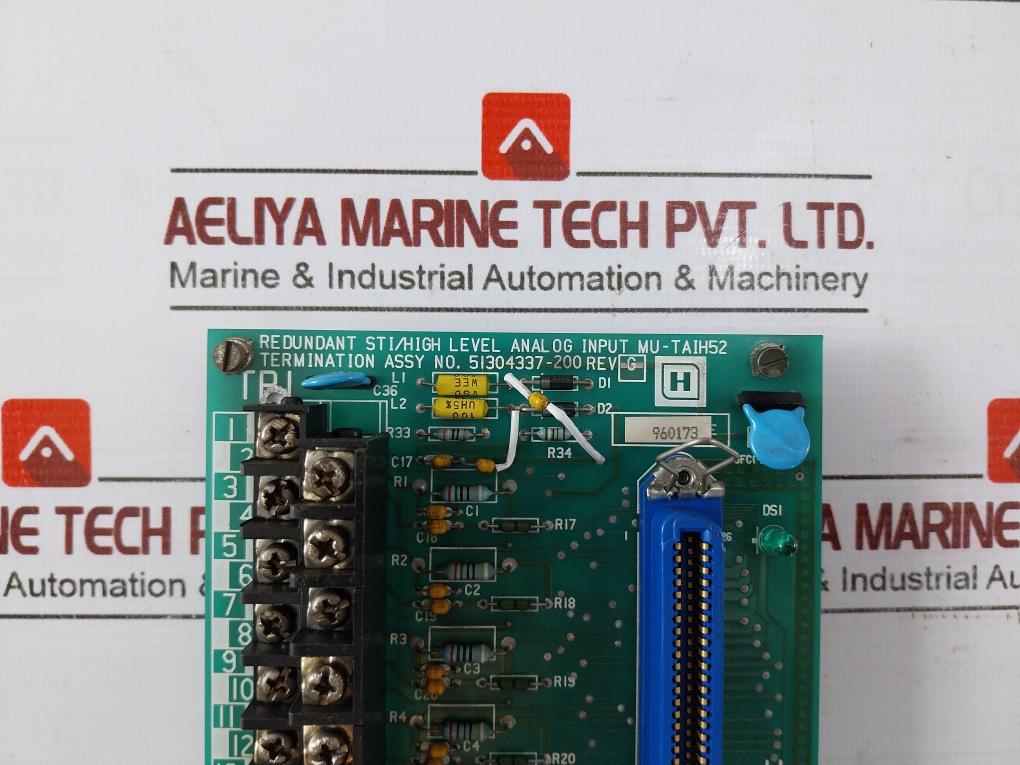 Honeywell Mu-taih52 Redundant Sti/High Level Analog Input Termination Assy 51304337-200