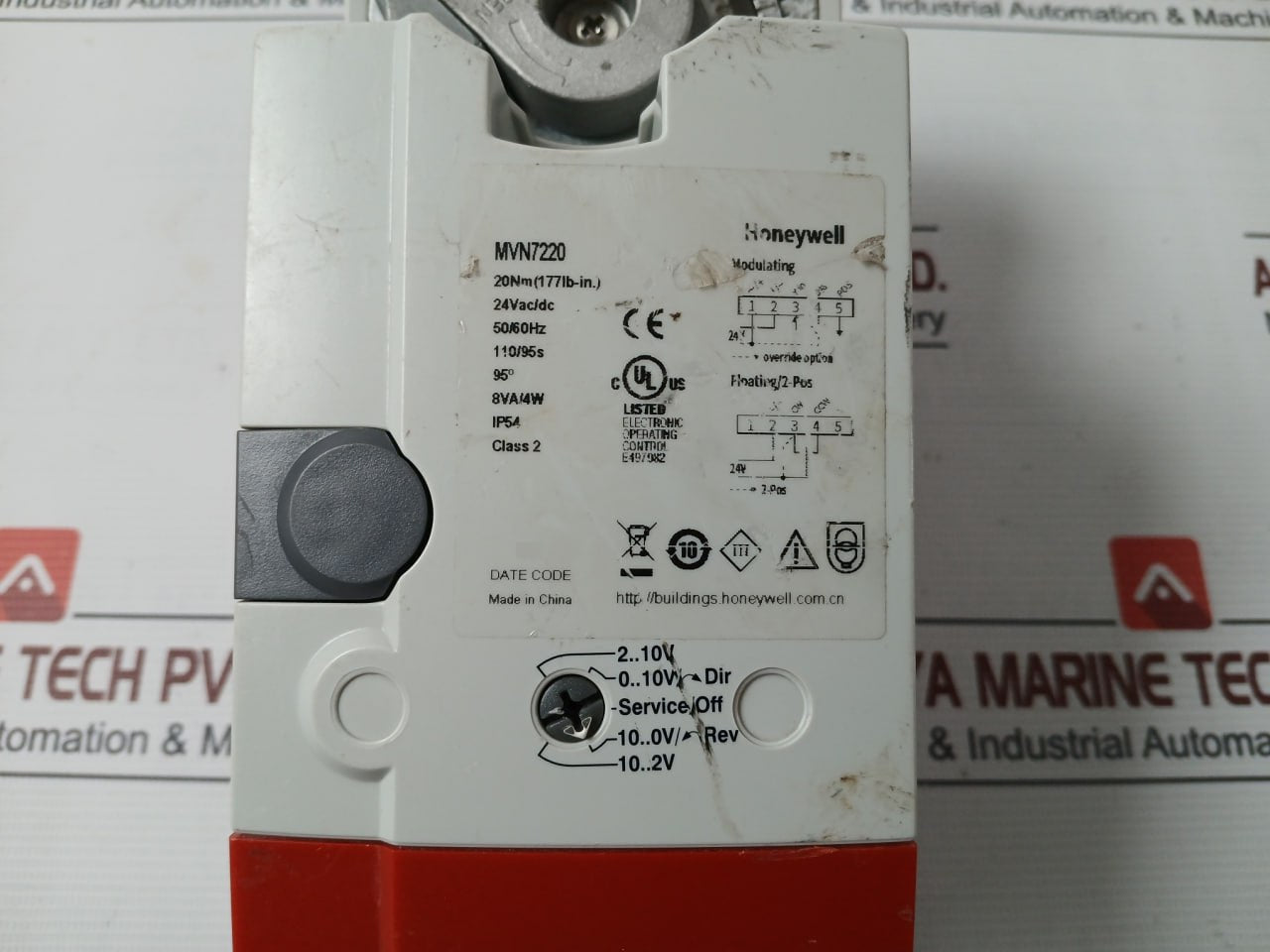 Honeywell Mvn7220 Ball Valve Actuator 24Vac/Dc 50/60Hz