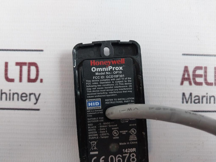 Honeywell Omniprox Op10 Mini-mullion Proximity Card Readers K5336 Rev 9