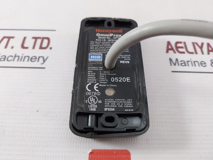 Honeywell Op10 Omniprox Cableplus Mini-mullion Proximity Card Reader Ay-k10