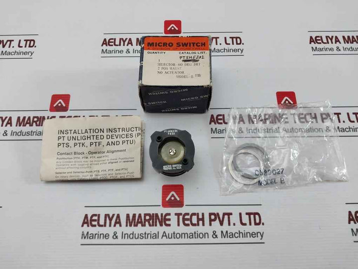 Honeywell Ptshe2D1 Microswitch Push Button Switch Selector-60 Deg