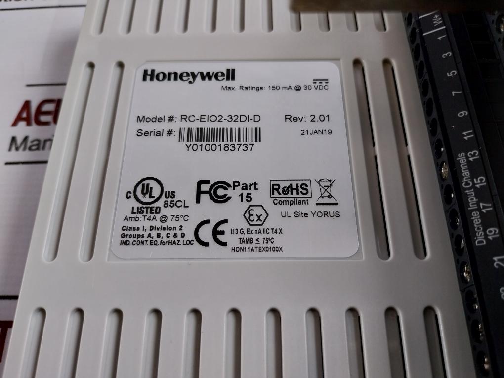 Honeywell Rc-eio2-32Di-d Dual Ethernet Input/Output Module 2.01 Rc500 Ethernet I/O-2