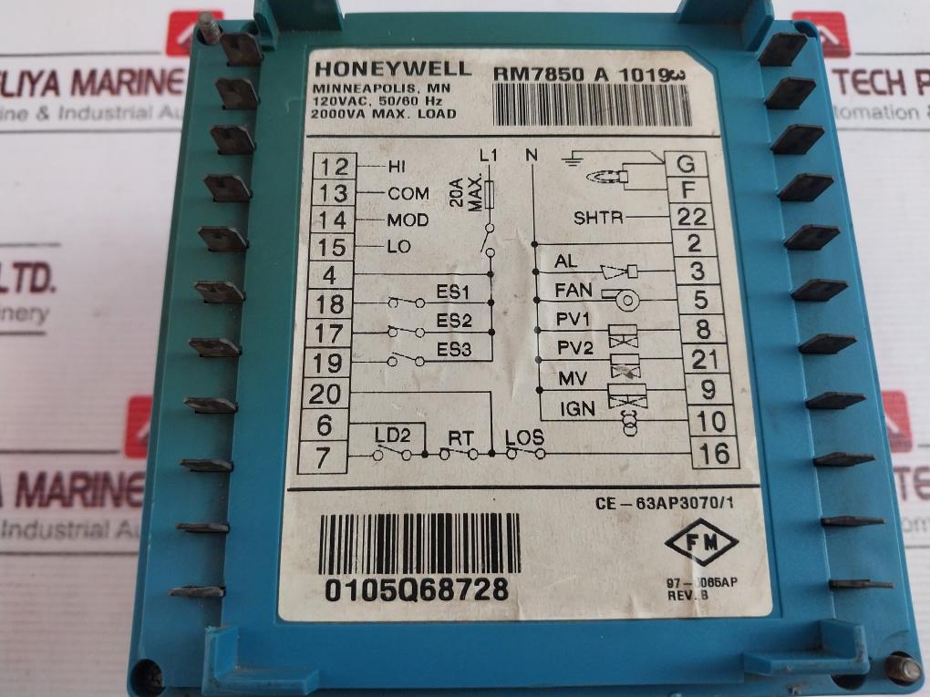 Honeywell Rm7850 A 1019 Burner Control