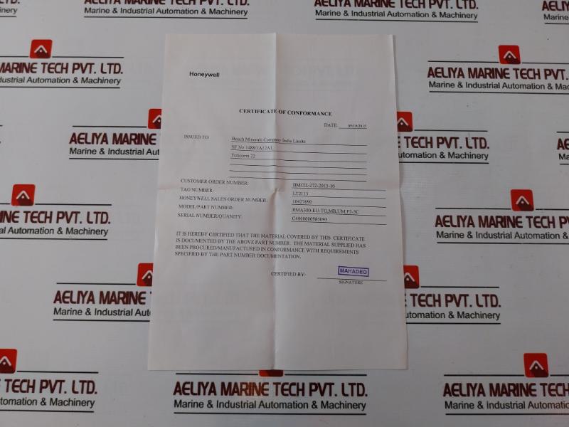 Honeywell Rma300-eu-tg,mb,um,f3-3c Remote Meter Assembly Rma 3000 42vdc