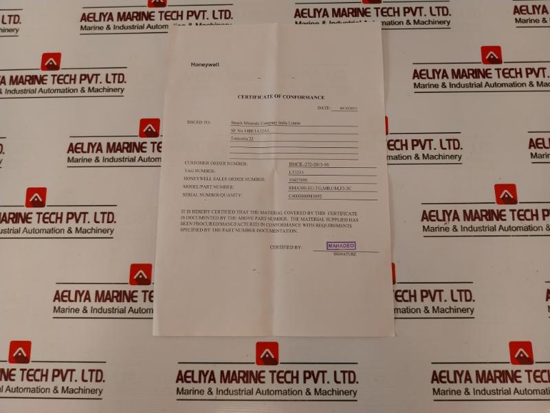 Honeywell Rma 3000 Digital Remote Meter Assembly Rma300-eu-tg,mb,um,f3-3c