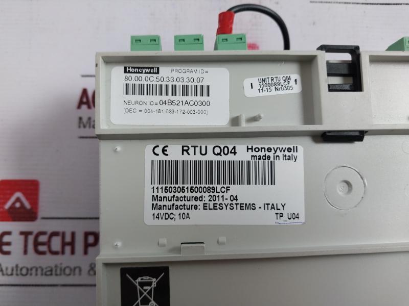 Honeywell Rtu Q04 Security Module 14vdc 10a, 80.00.0c.50.33.03.30.07, 1500089lcf