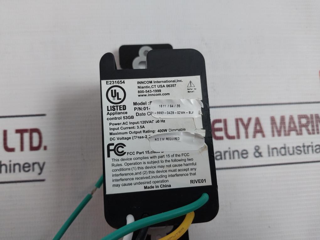 Honeywell S217D4 Wall Switch 01-9993 120Vac 60Hz