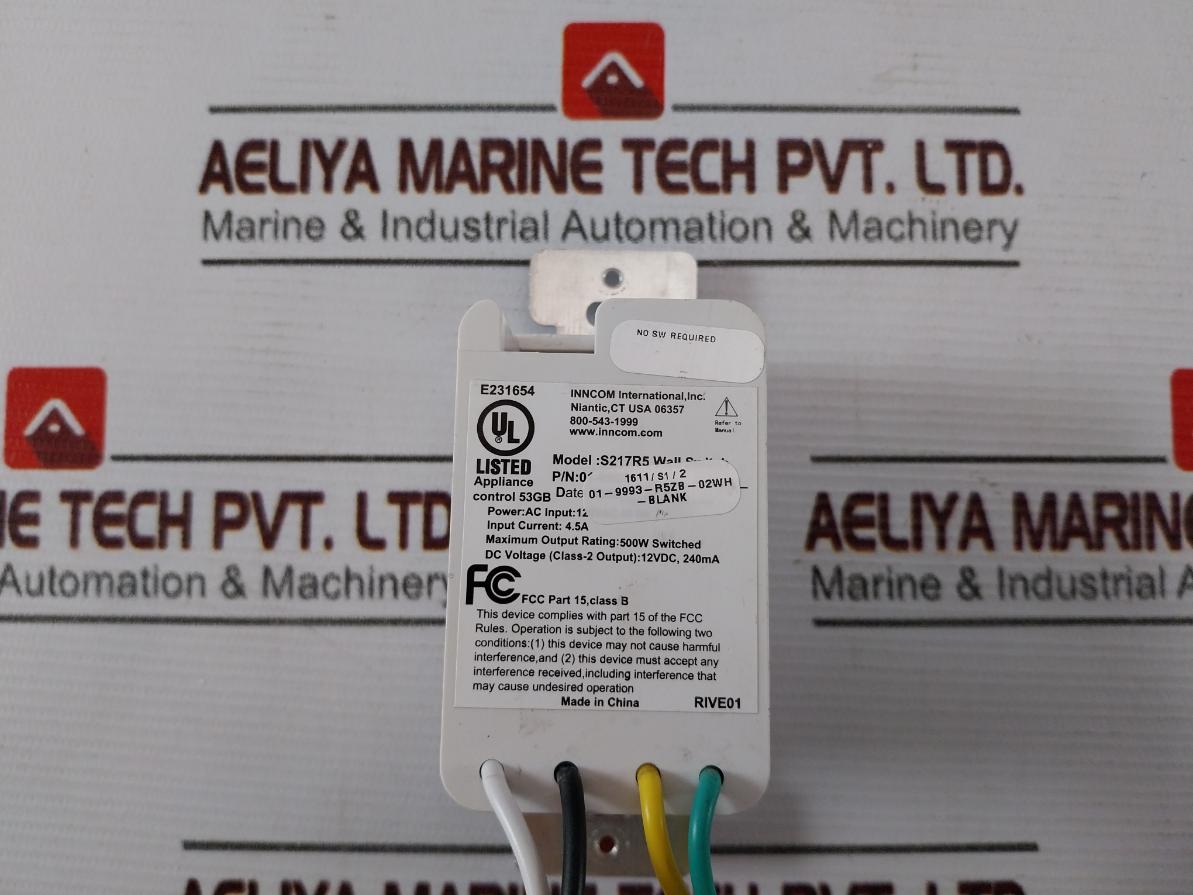 Honeywell S217R5 Wall Switch 01-9993 Blank System Controller 12Vdc 240Ma