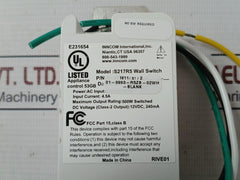 Honeywell S217R5 Wall Switch Blank System Controller 120Vac 60Hz