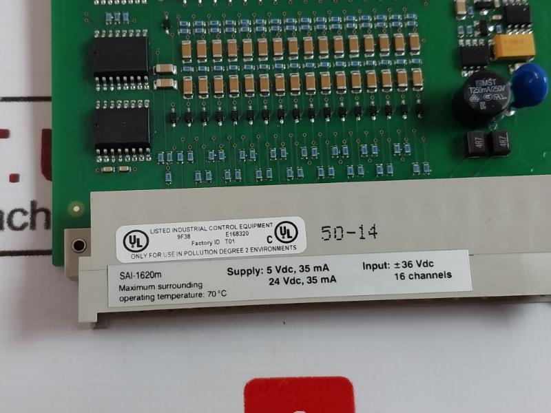 Honeywell Sai-1620m Safe Analog Input Module 16 Channel 36vdc 5vdc