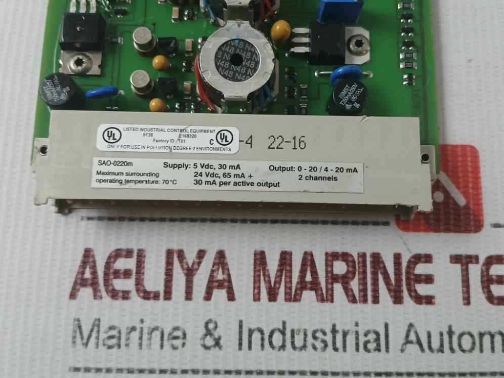 Honeywell Sao-0220m 2-ch Analog Output Module 0-20/4-20ma