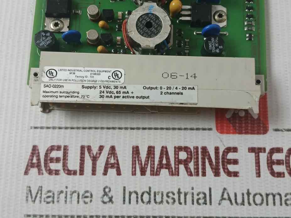Honeywell Sao-0220m 2-ch Analog Output Module 5 Vdc 30ma