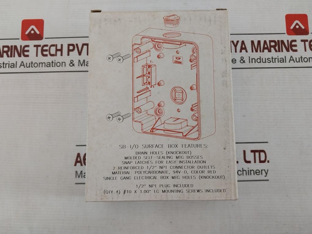 Honeywell Sb-i/O Surface Mount Back Box 52014 Rev B 7 83008 10543 3