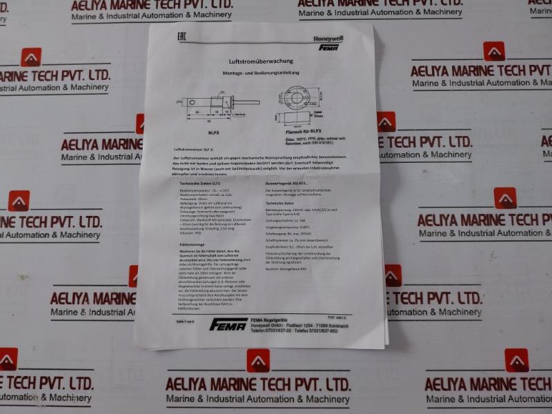 Honeywell Slf3 Air Flow Monitor 27955/P3-19 2.5 Meter