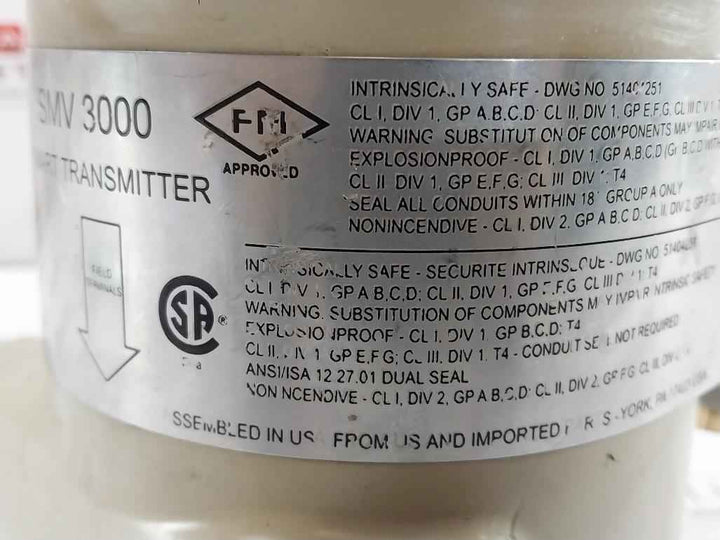 Honeywell Sma125-e2A-00000-me Cc Tb Mb 0X F1 1C Smart Transmitter (Not Working)