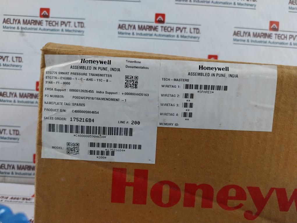 Honeywell Smartline Stg77Se1G0001Cahs11Cb316A6F10000 Pressure Transmitter