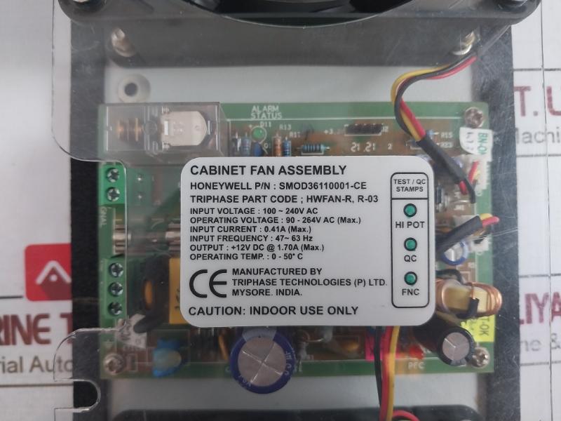 Honeywell Smod36110001-ce Cabinet Fan Assembly Hwfan-r, R-03 100-240V Ac 12V Dc
