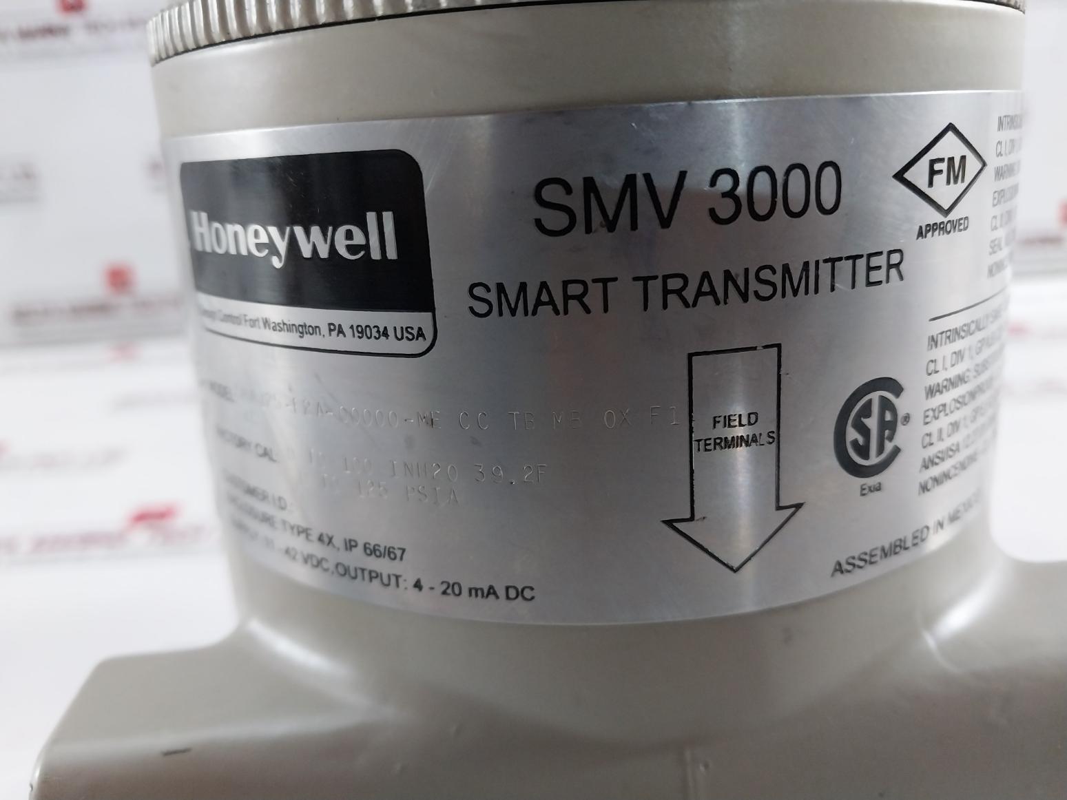 Honeywell Smv 3000 Smart Multivariable Flow Transmitter Assy 11-42Vdc 316Ss